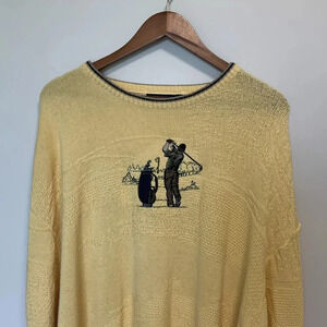 Vintage 90s pinnacle golf sweater embroidered